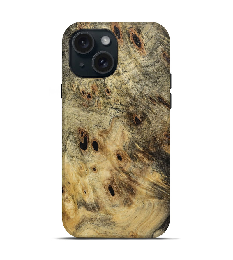 iPhone 15 Wood Live Edge Phone Case - Merla (Wood Burl, 731629)