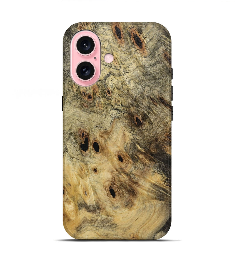 iPhone 16 Wood Live Edge Phone Case - Merla (Wood Burl, 731629)