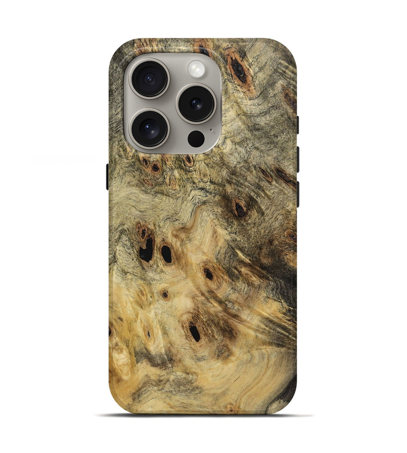 iPhone 16 Pro Wood Live Edge Phone Case - Merla (Wood Burl, 731629)