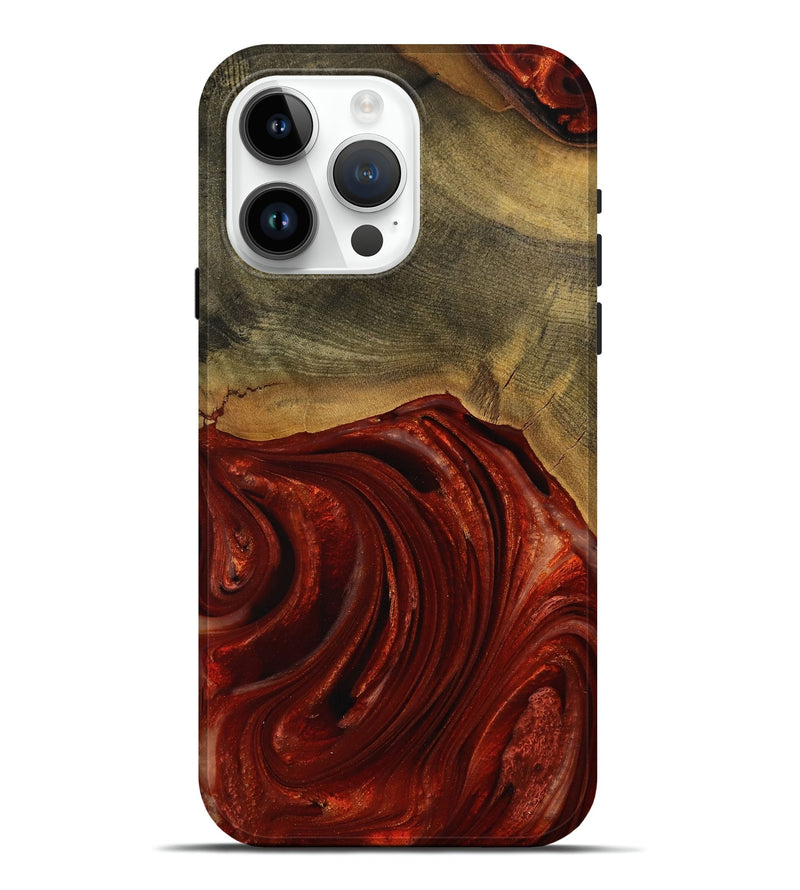 iPhone 15 Pro Max Wood Live Edge Phone Case - Erle (Red, 731630)