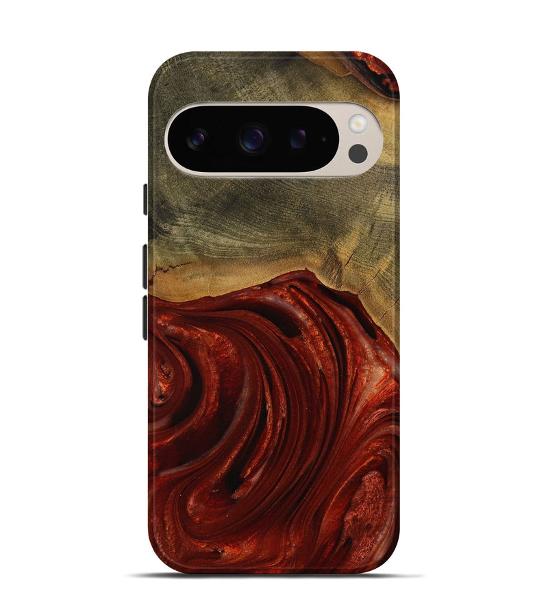 Pixel 9 Wood Live Edge Phone Case - Erle (Red, 731630)