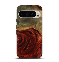 Pixel 9 Pro Wood Live Edge Phone Case - Erle (Red, 731630)