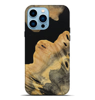 iPhone 14 Pro Max Wood Live Edge Phone Case - Brian (Pure Black, 731631)