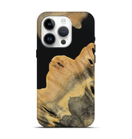 iPhone 15 Pro Wood Live Edge Phone Case - Brian (Pure Black, 731631)