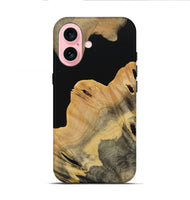 iPhone 16 Wood Live Edge Phone Case - Brian (Pure Black, 731631)