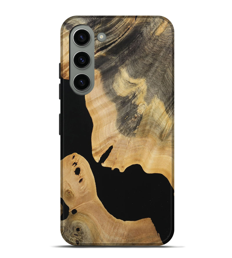 Galaxy S23 Plus Wood Live Edge Phone Case - Maybell (Pure Black, 731633)