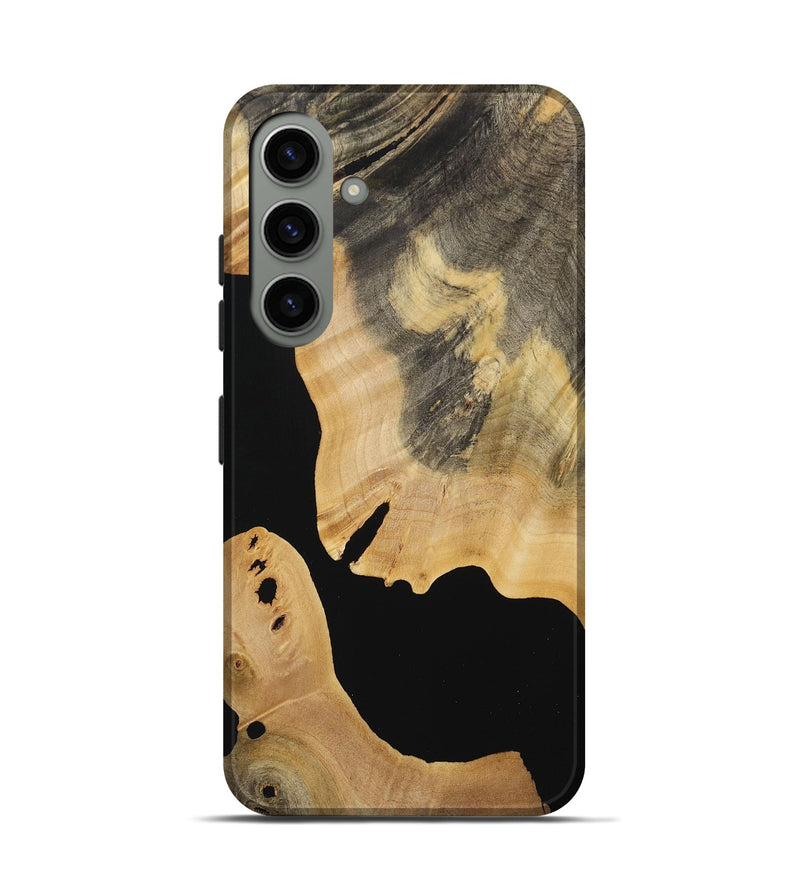 Galaxy S24 Wood Live Edge Phone Case - Maybell (Pure Black, 731633)