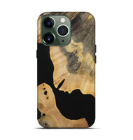 iPhone 13 Pro Wood Live Edge Phone Case - Maybell (Pure Black, 731633)