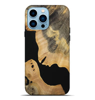 iPhone 14 Pro Max Wood Live Edge Phone Case - Maybell (Pure Black, 731633)