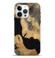 iPhone 15 Pro Max Wood Live Edge Phone Case - Maybell (Pure Black, 731633)