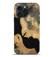 iPhone 16 Pro Max Wood Live Edge Phone Case - Maybell (Pure Black, 731633)