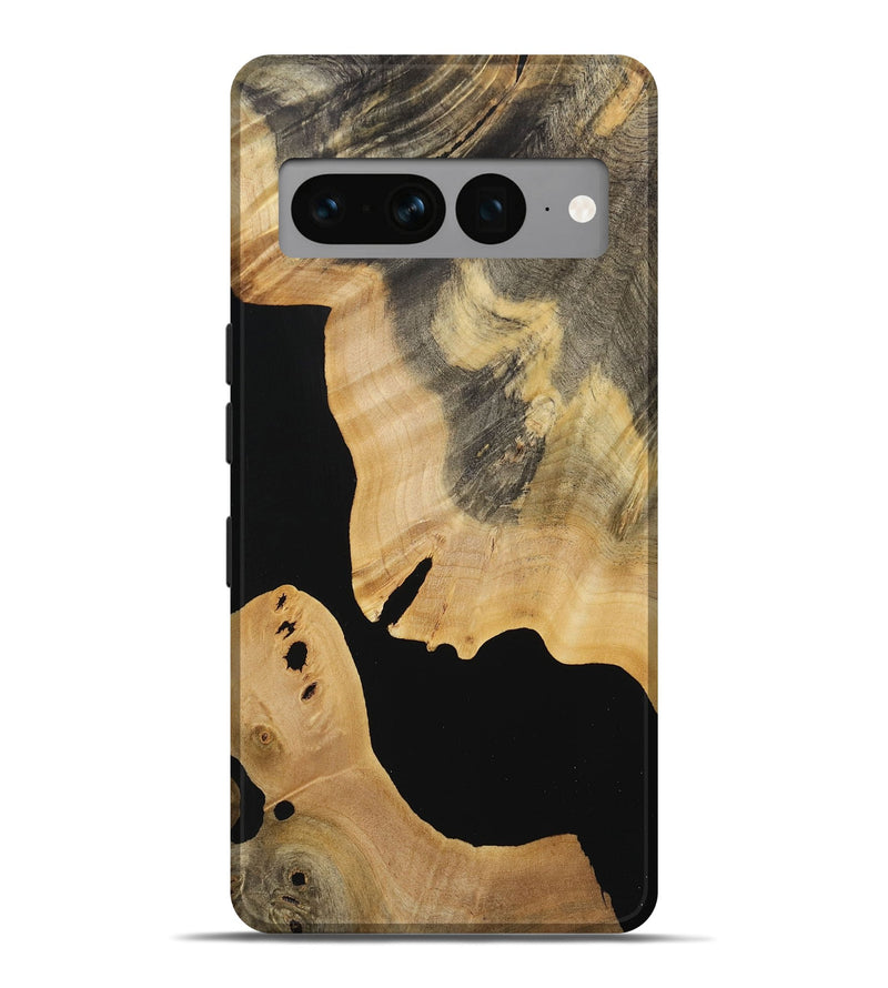 Pixel 7 Pro Wood Live Edge Phone Case - Maybell (Pure Black, 731633)