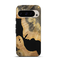 Pixel 9 Pro Wood Live Edge Phone Case - Maybell (Pure Black, 731633)