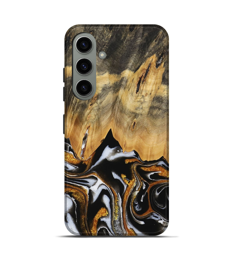 Galaxy S24 Wood Live Edge Phone Case - Clarie (Black & White, 731637)