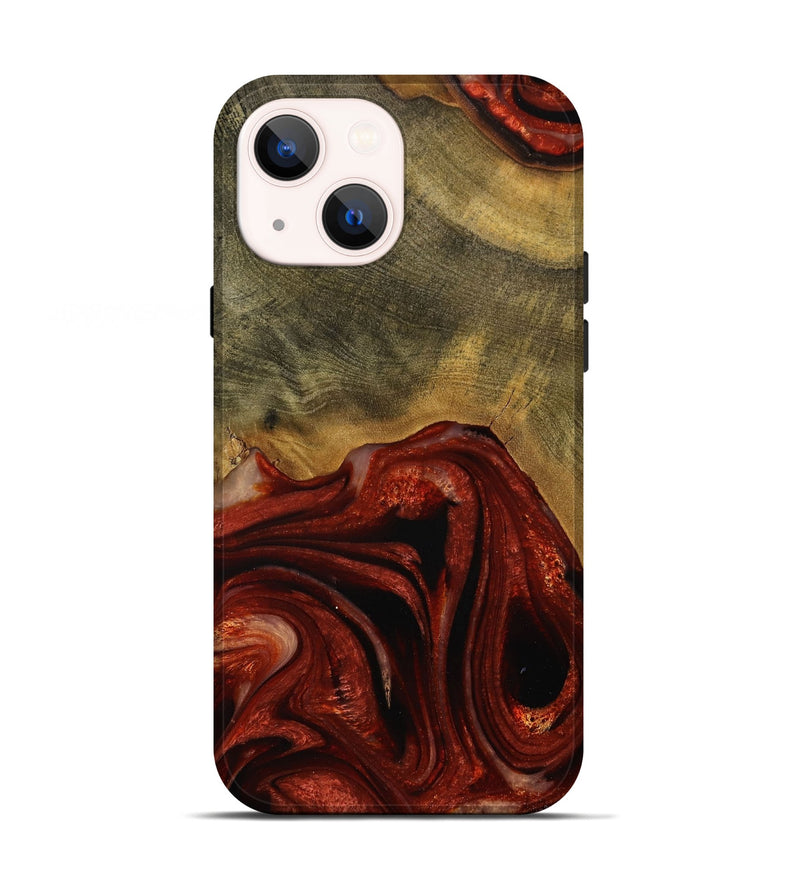 iPhone 13 Wood Live Edge Phone Case - Odele (Red, 731639)