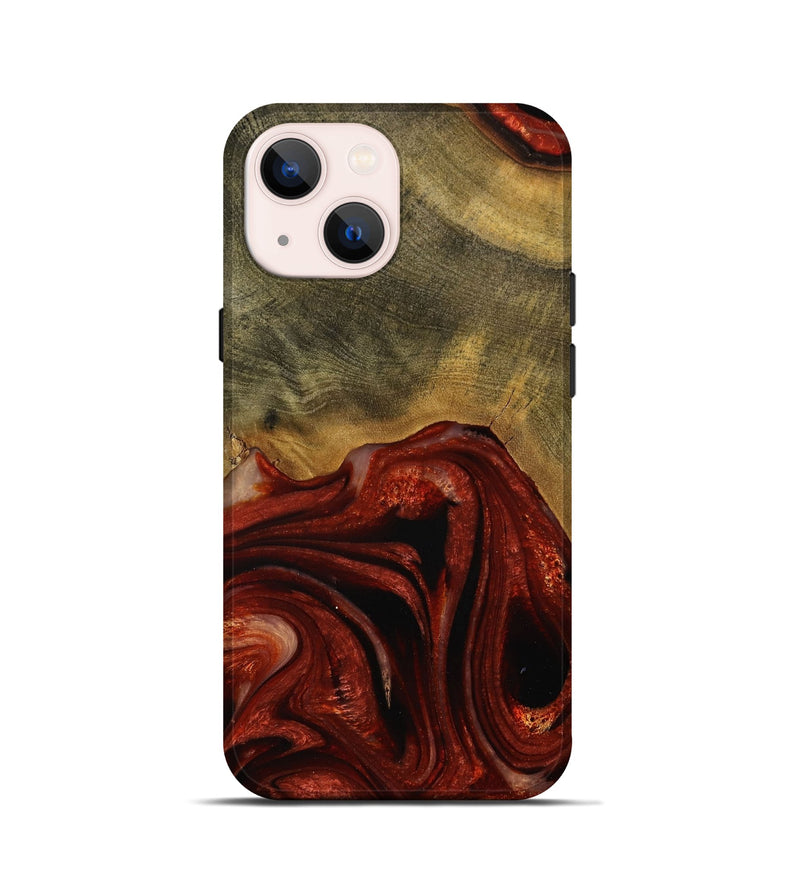 iPhone 13 mini Wood Live Edge Phone Case - Odele (Red, 731639)