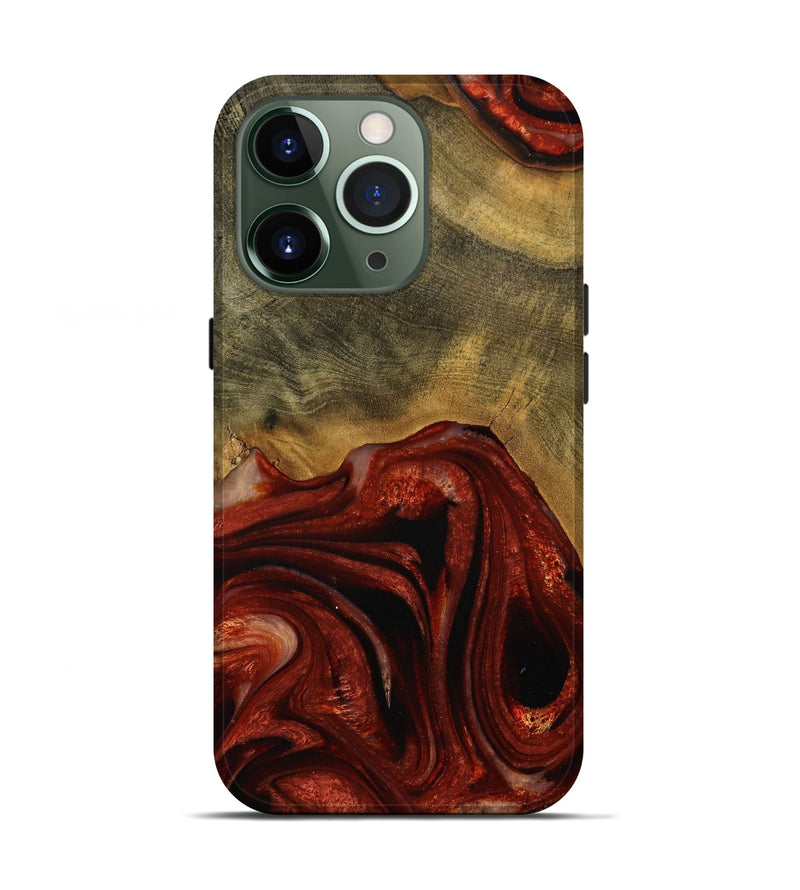 iPhone 13 Pro Wood Live Edge Phone Case - Odele (Red, 731639)