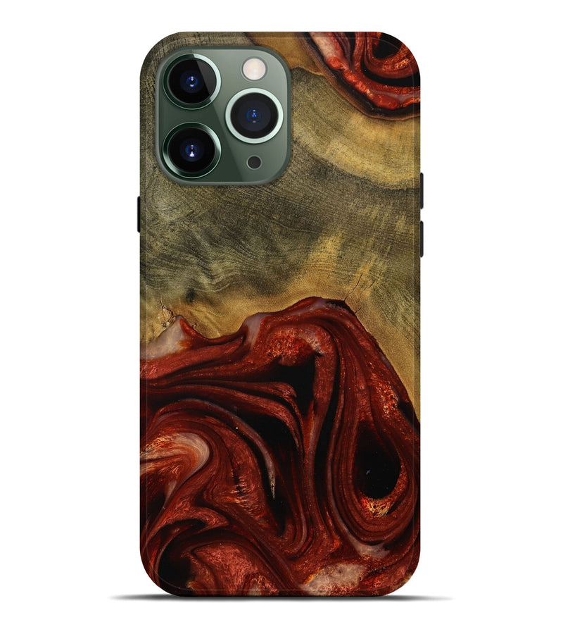 iPhone 13 Pro Max Wood Live Edge Phone Case - Odele (Red, 731639)