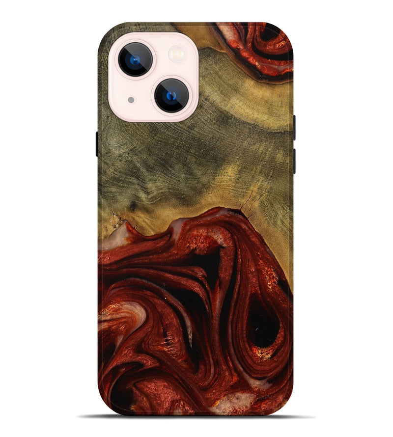 iPhone 14 Plus Wood Live Edge Phone Case - Odele (Red, 731639)