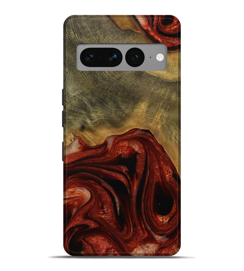 Pixel 7 Pro Wood Live Edge Phone Case - Odele (Red, 731639)