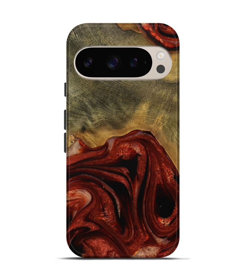 Pixel 9 Wood Live Edge Phone Case - Odele (Red, 731639)