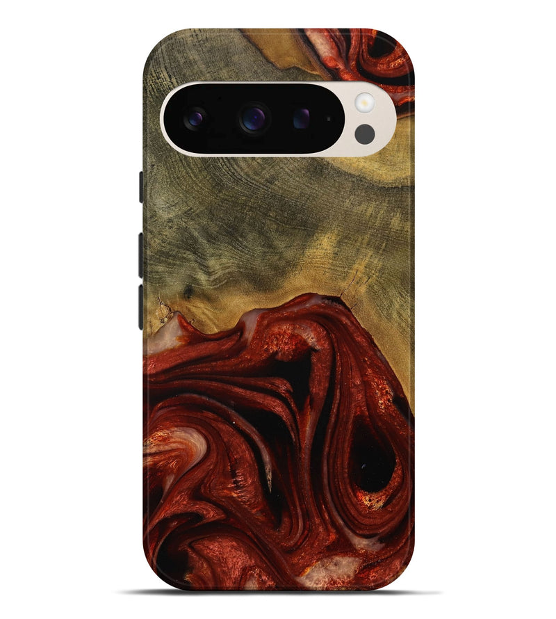 Pixel 9 Pro XL Wood Live Edge Phone Case - Odele (Red, 731639)