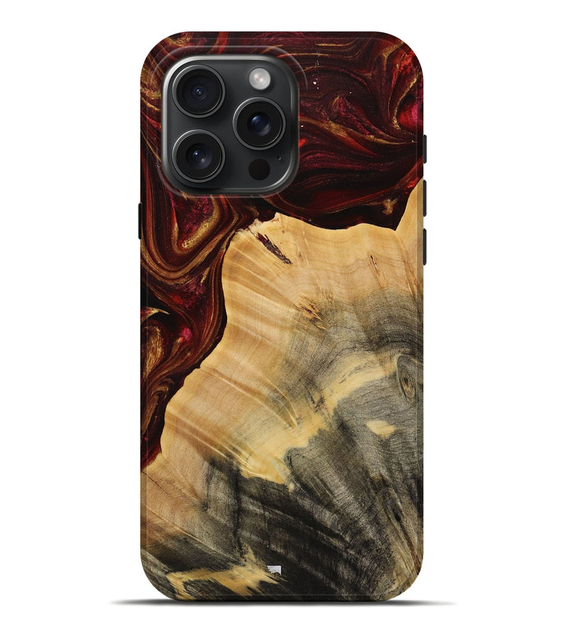 iPhone 16 Pro Max Wood Live Edge Phone Case - Joby (Red, 731642)