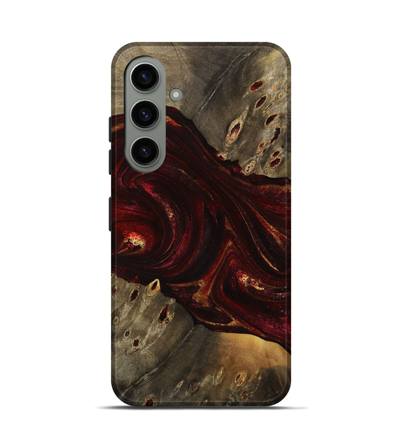 Galaxy S24 Wood Live Edge Phone Case - Caprice (Red, 731647)