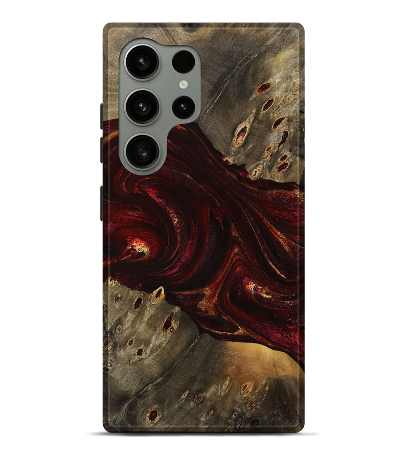 Galaxy S24 Ultra Wood Live Edge Phone Case - Caprice (Red, 731647)