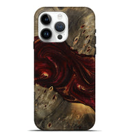 iPhone 15 Pro Max Wood Live Edge Phone Case - Caprice (Red, 731647)