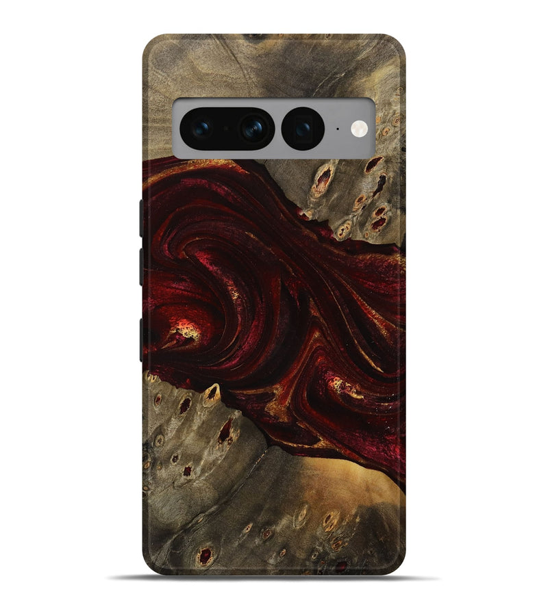 Pixel 7 Pro Wood Live Edge Phone Case - Caprice (Red, 731647)