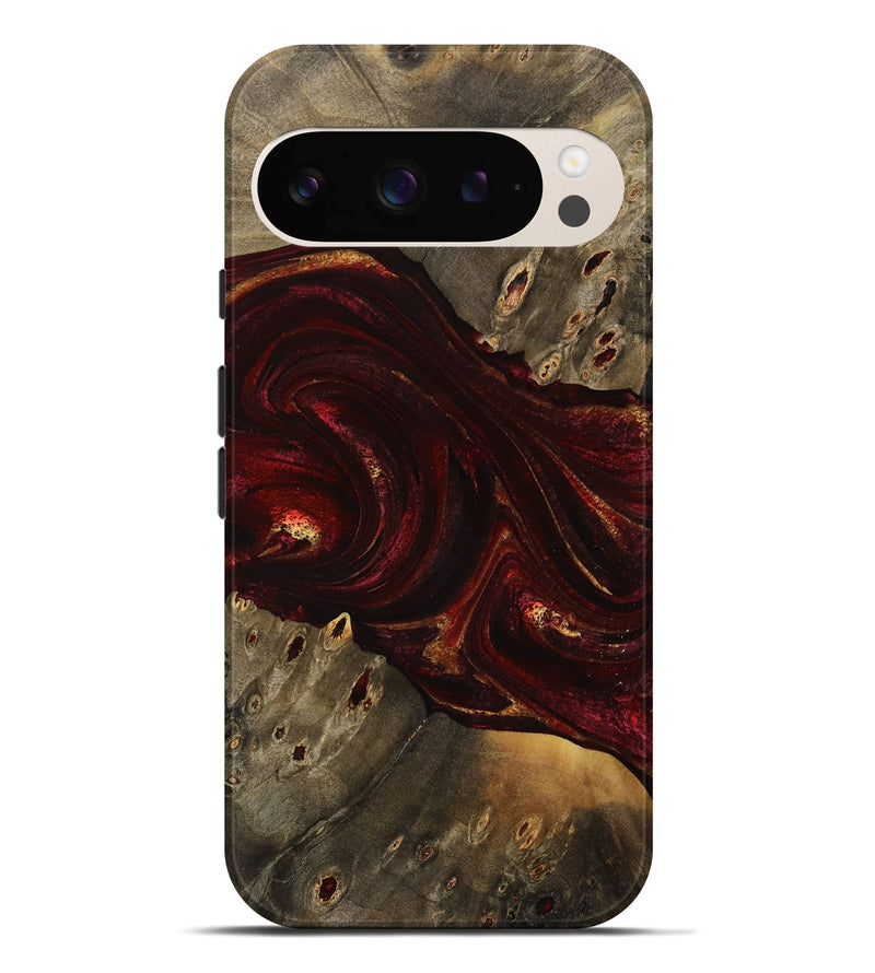 Pixel 9 Pro XL Wood Live Edge Phone Case - Caprice (Red, 731647)