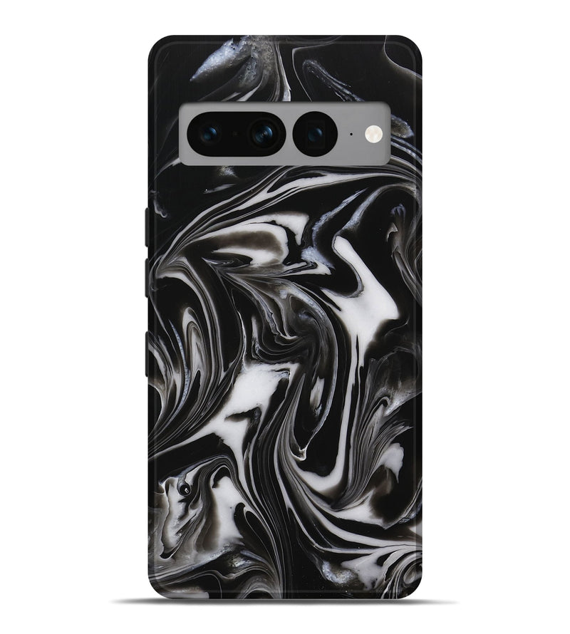 Pixel 7 Pro ResinArt Live Edge Phone Case - Bride (Black & White, 731648)