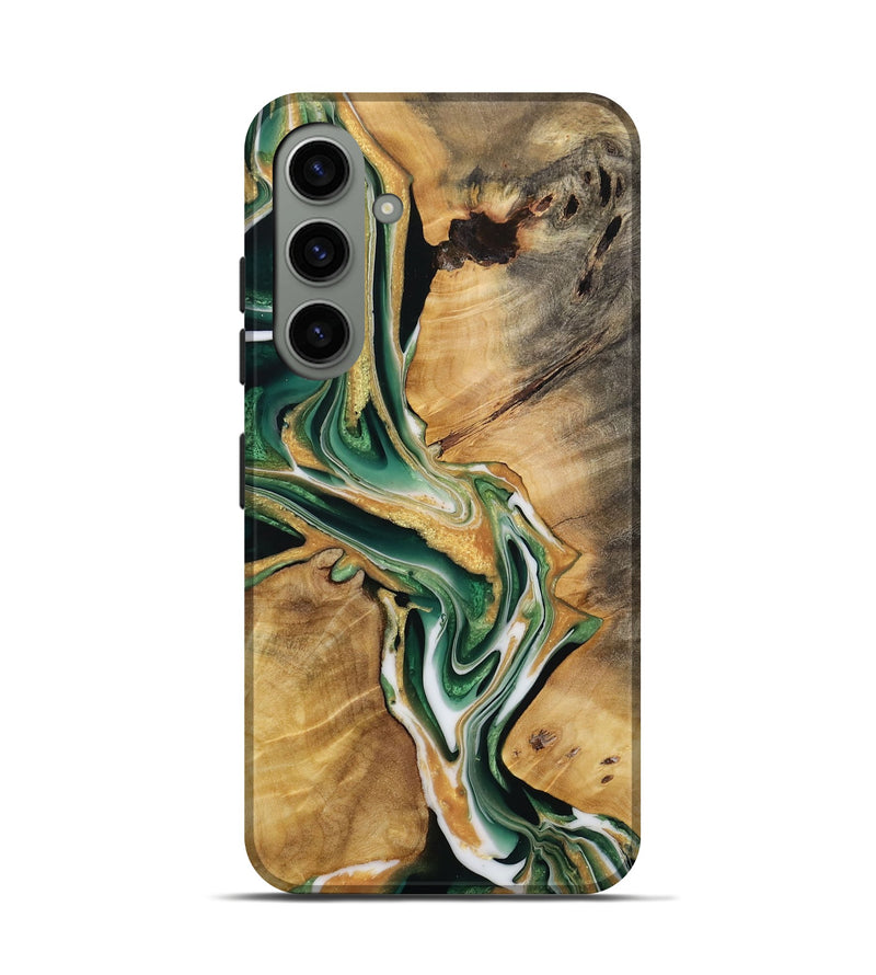 Galaxy S24 Wood Live Edge Phone Case - Frinel (Green, 731653)