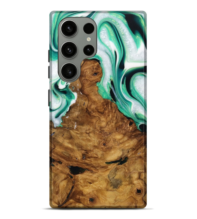 Galaxy S23 Ultra Wood Live Edge Phone Case - Saba (Green, 731654)