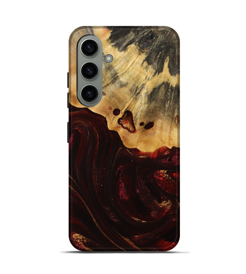 Galaxy S24 Wood Live Edge Phone Case - Ruthann (Red, 731659)