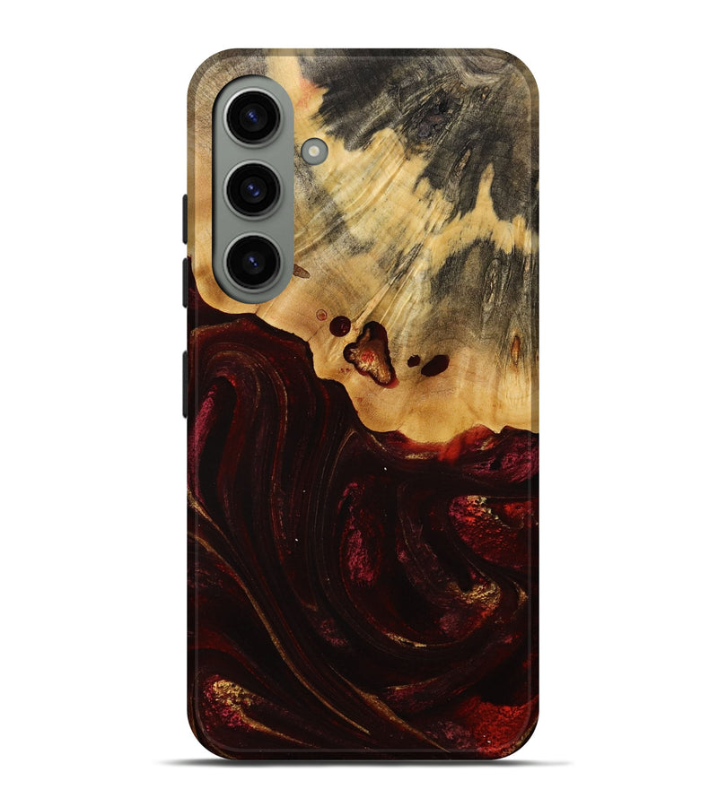 Galaxy S24 Plus Wood Live Edge Phone Case - Ruthann (Red, 731659)