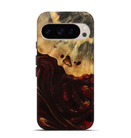 Pixel 9 Pro Wood Live Edge Phone Case - Ruthann (Red, 731659)