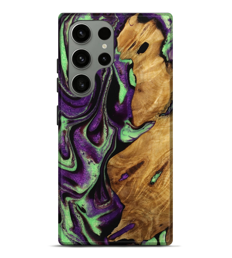 Galaxy S23 Ultra Wood Live Edge Phone Case - Toshio (Purple, 731663)