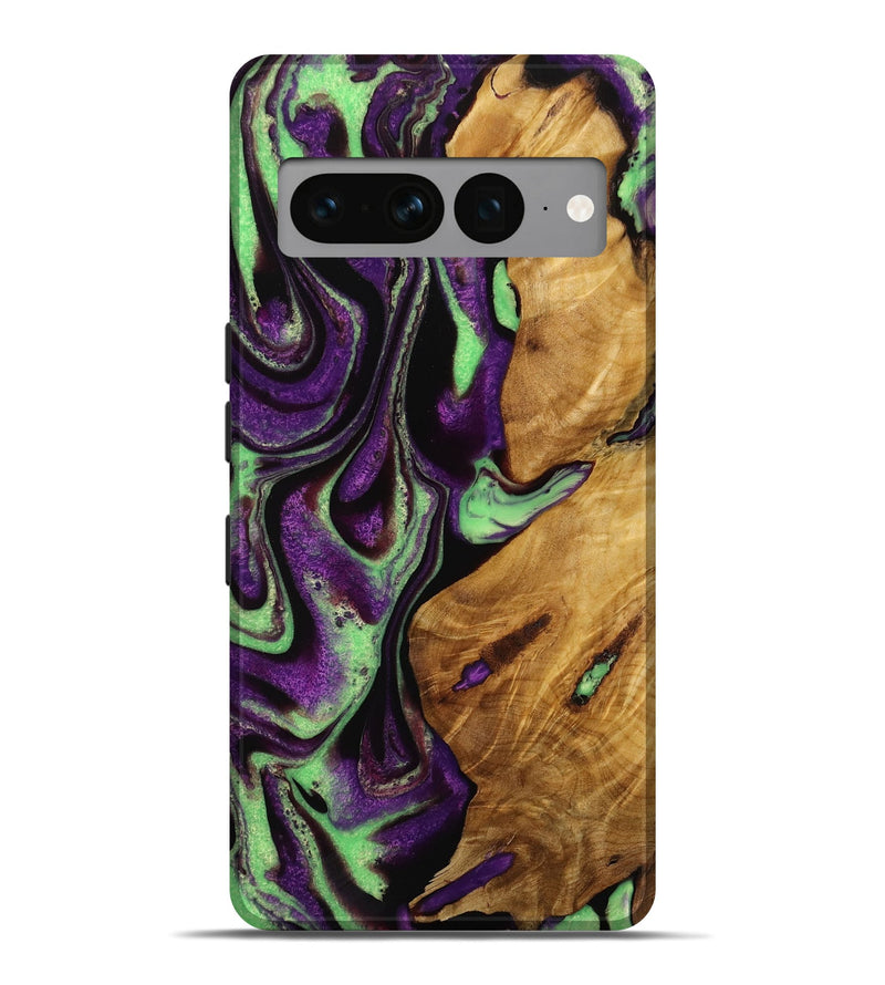 Pixel 7 Pro Wood Live Edge Phone Case - Toshio (Purple, 731663)