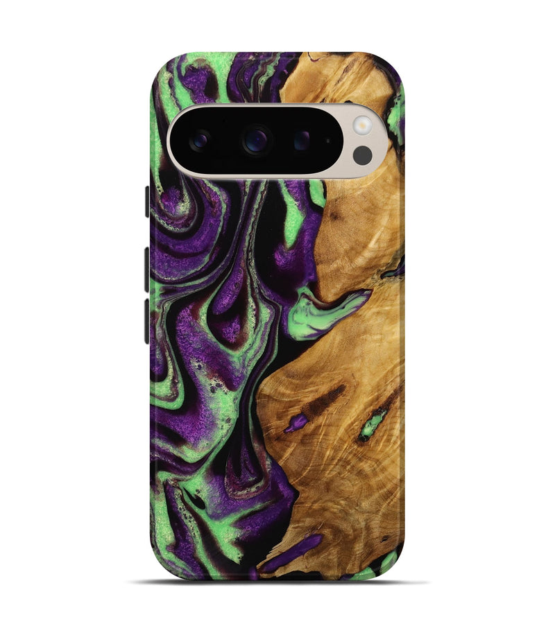 Pixel 9 Wood Live Edge Phone Case - Toshio (Purple, 731663)