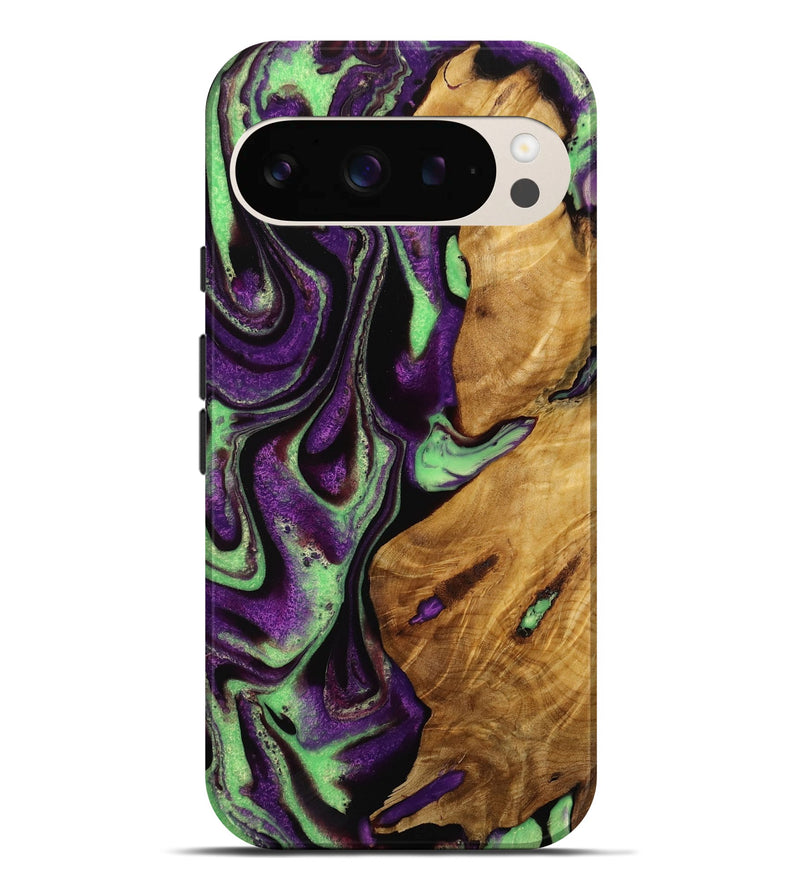 Pixel 9 Pro XL Wood Live Edge Phone Case - Toshio (Purple, 731663)