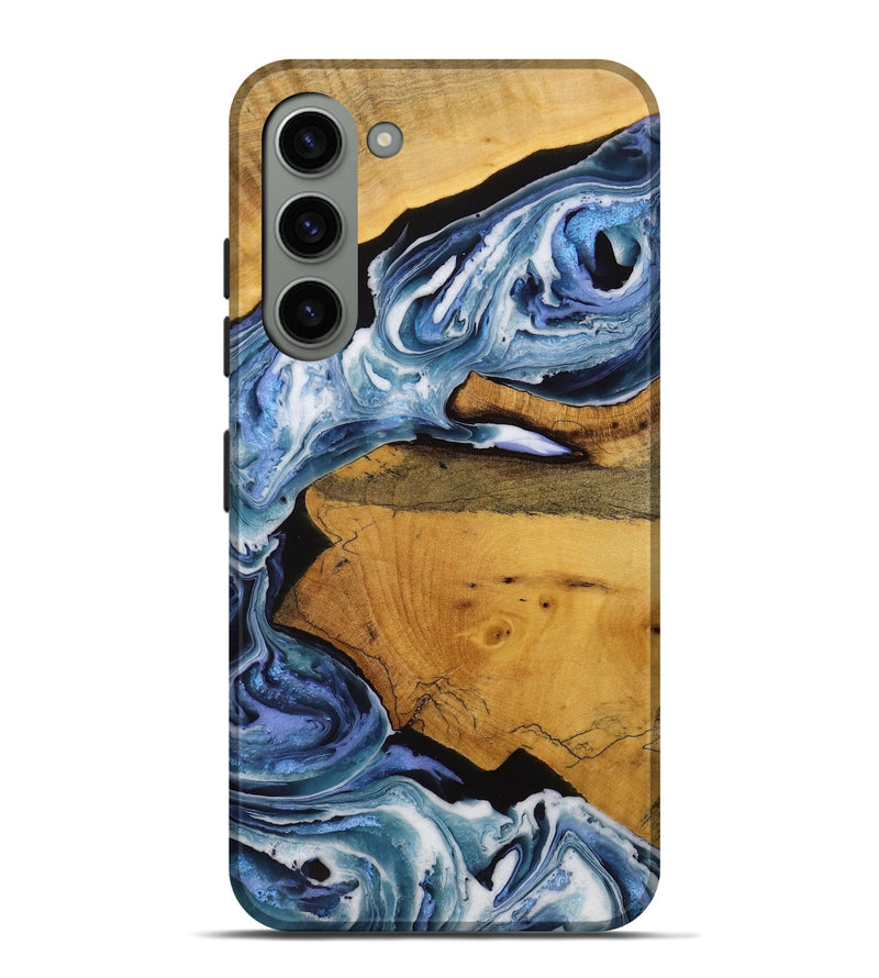 Galaxy S23 Plus Wood Live Edge Phone Case - Arleyne (Blue, 731665)