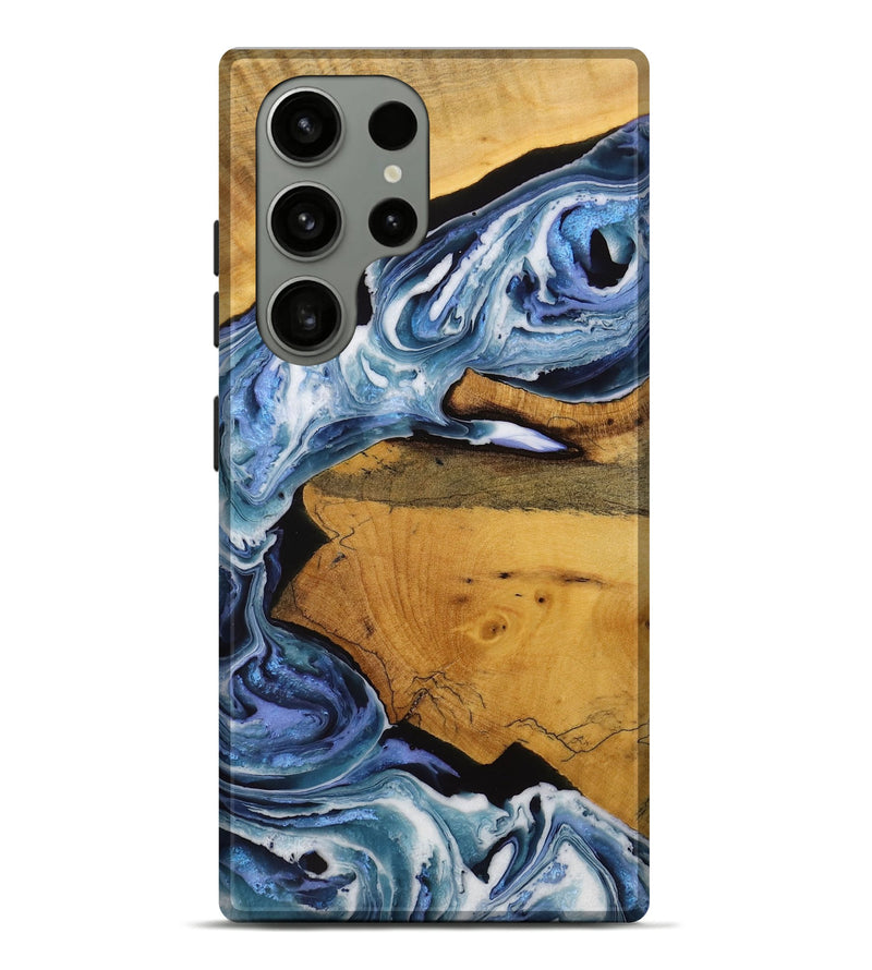 Galaxy S23 Ultra Wood Live Edge Phone Case - Arleyne (Blue, 731665)