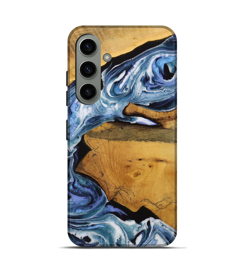 Galaxy S24 Wood Live Edge Phone Case - Arleyne (Blue, 731665)