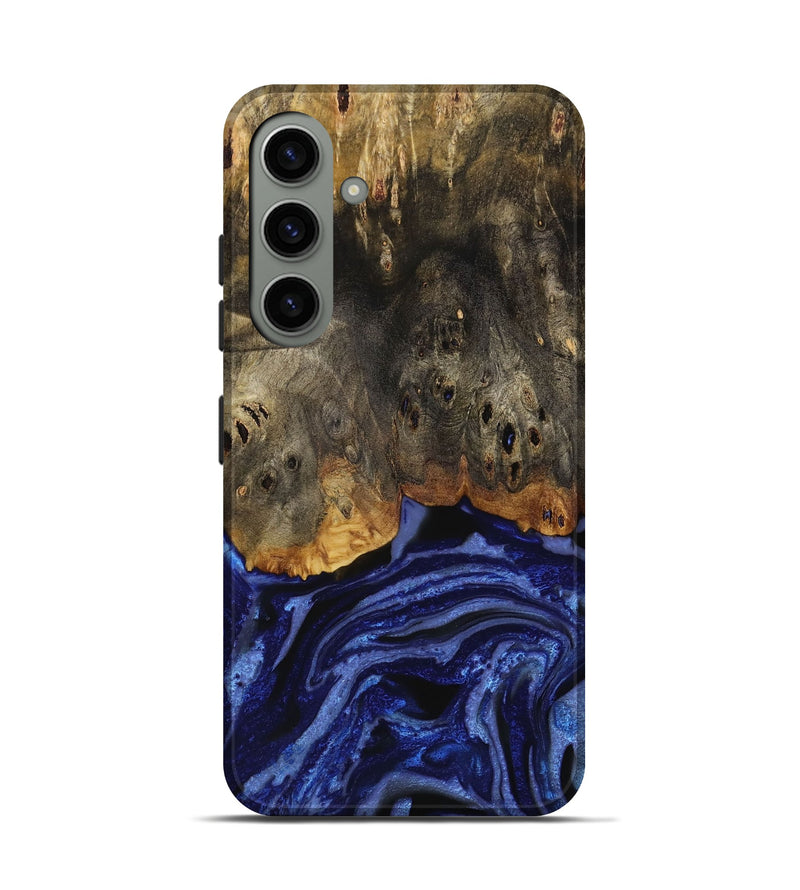 Galaxy S24 Wood Live Edge Phone Case - Pavla (Blue, 731667)