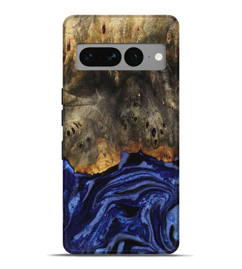 Pixel 7 Pro Wood Live Edge Phone Case - Pavla (Blue, 731667)