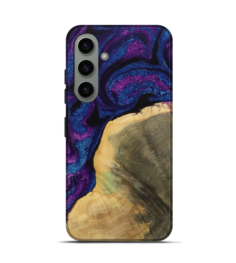 Galaxy S24 Wood Live Edge Phone Case - Jayesh (Purple, 731673)