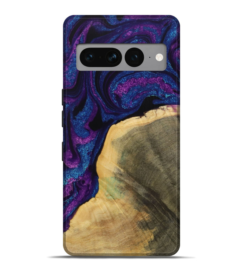 Pixel 7 Pro Wood Live Edge Phone Case - Jayesh (Purple, 731673)