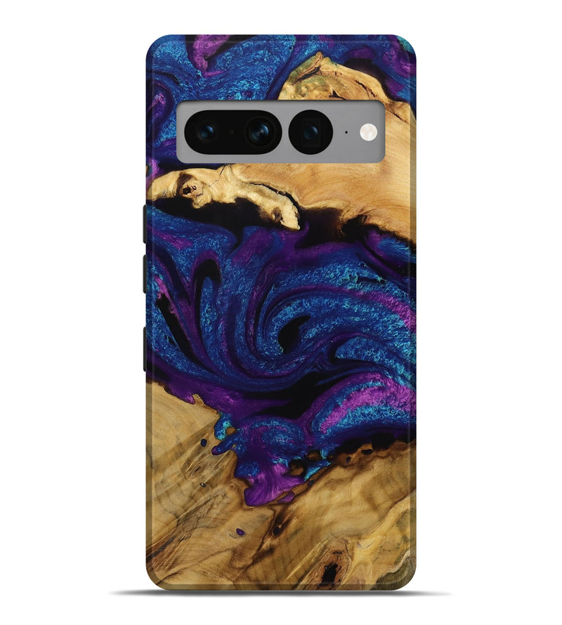 Pixel 7 Pro Wood Live Edge Phone Case - Cicily (Purple, 731677)